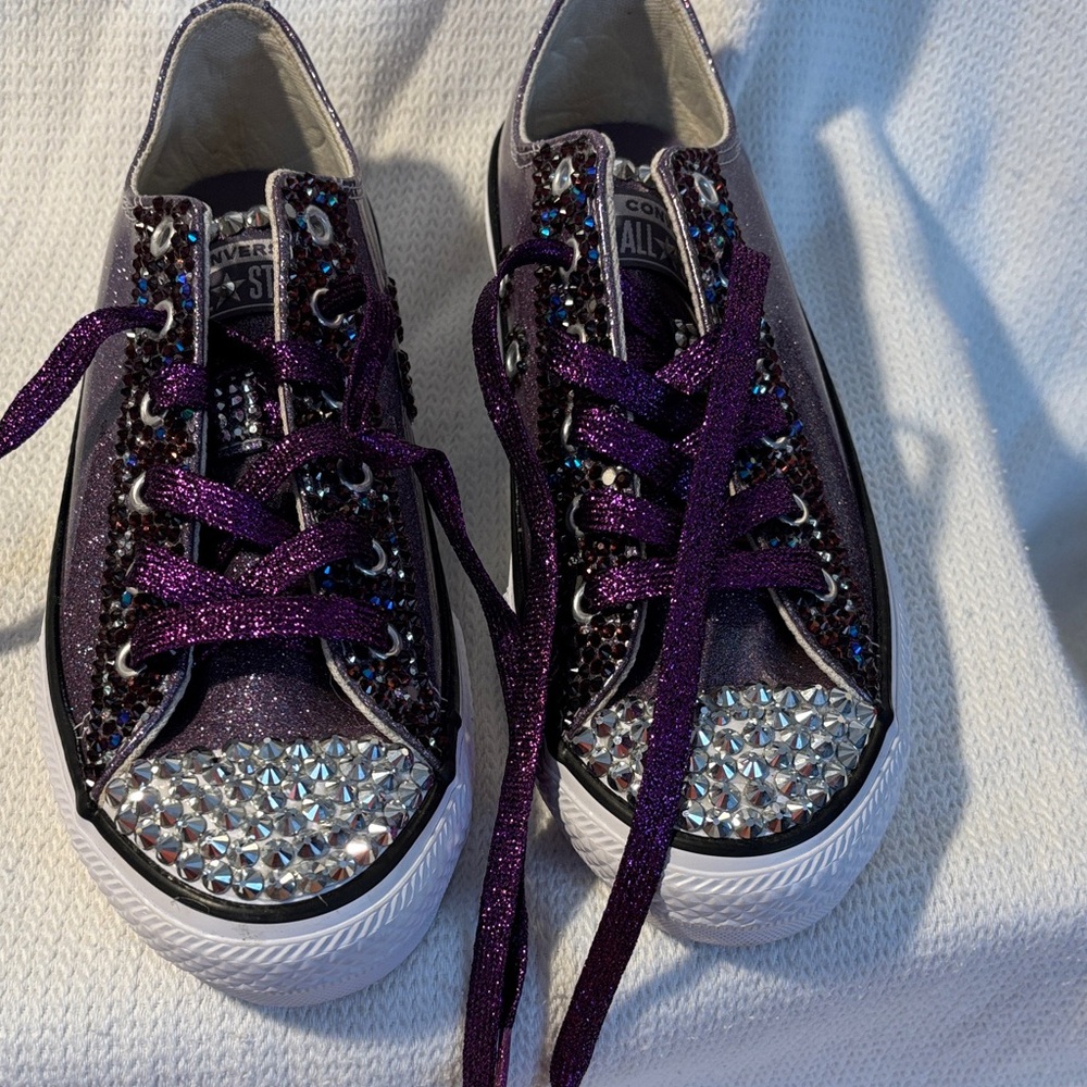 Converse Kids' Glittery Purple Sneakers